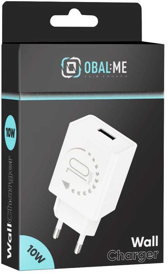OBAL:ME sieninis įkroviklis USB-A 10W baltos spalvos