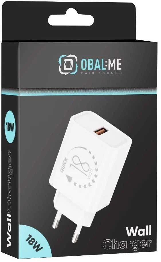 OBAL:ME Laidinis įkroviklis USB-A 18W baltos spalvos