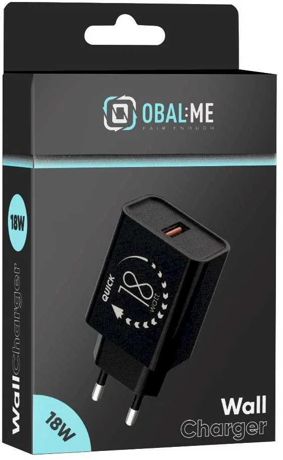 OBAL:ME Laidinis įkroviklis USB-A 18W juodos spalvos