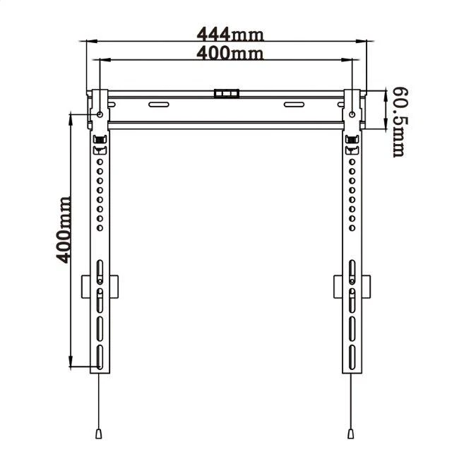 Sieninis televizoriaus laikiklis  Omega OUTV400SF, 23''- 60'', juodas