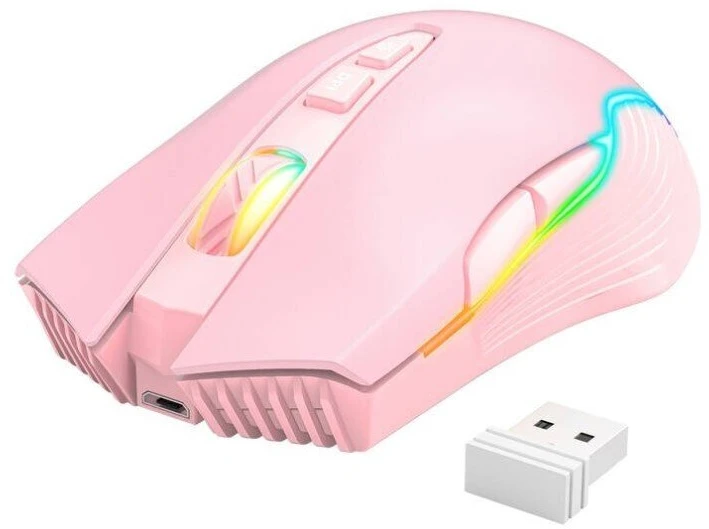 ONIKUMA CW905 Rožinė belaidė žaidimų pelė 2.4G