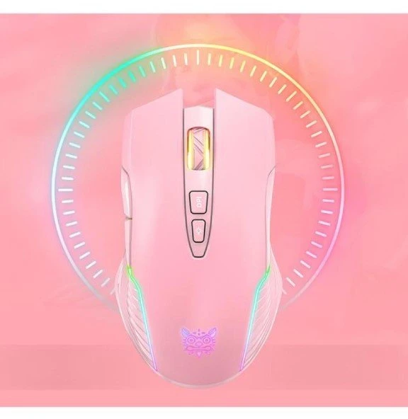 ONIKUMA CW905 Rožinė belaidė žaidimų pelė 2.4G