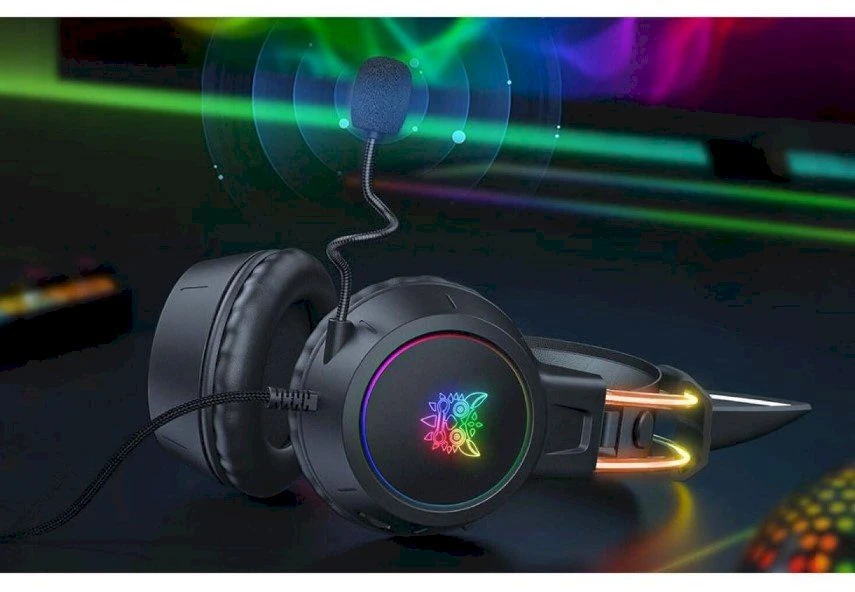 ONIKUMA X15 PRO žaidimų ausinės Cat (juoda)