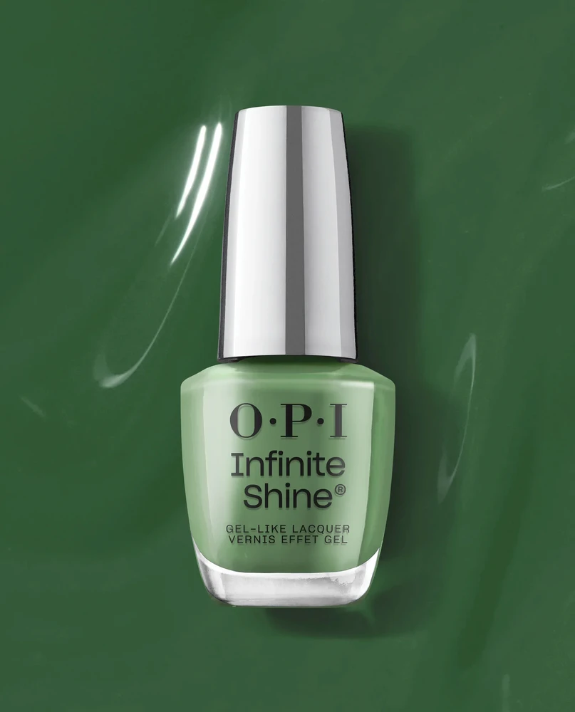 OPI Infinite Shine Gel-Like Lacquer Happily Evergreen po naudojimo, 15 ml