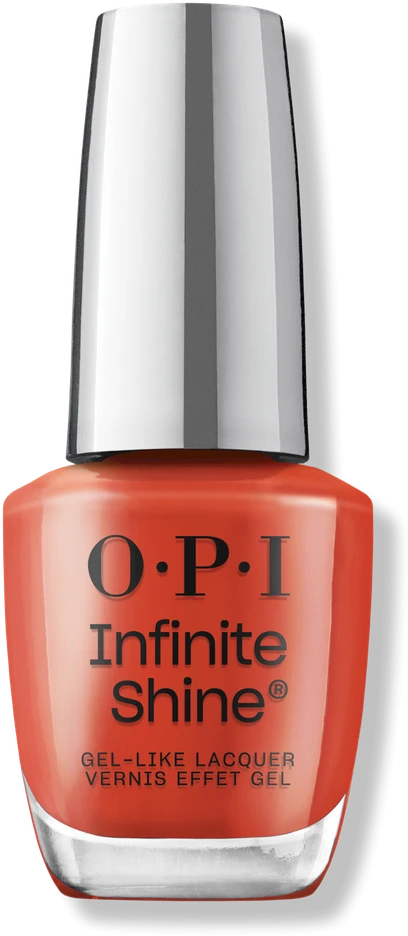 OPI Infinite Shine Gel-Like Lacquer Knock 'Em Raudona, 15 ml