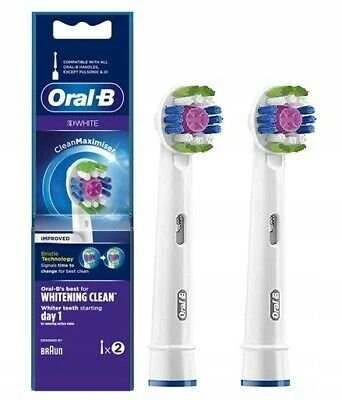 Oral-B Braun EB18-2 3D Baltas Elektrinio Dantų Šepetėlio Galvutės