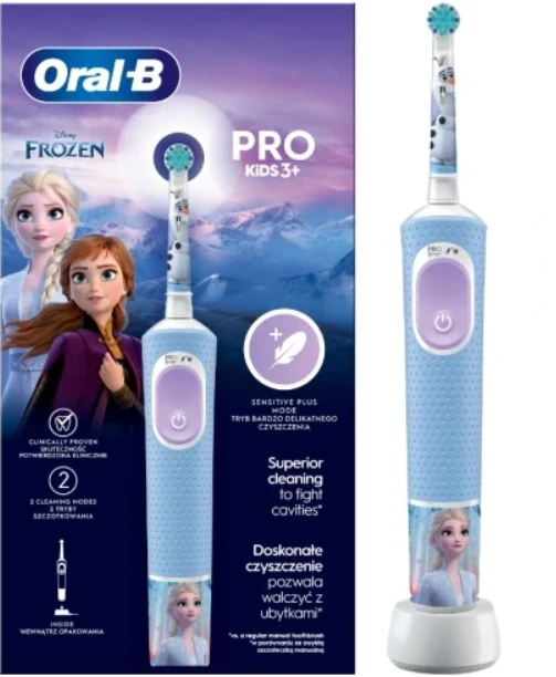 Braun D103.413.2K Vitality PRO Kids Elektrinis Dantų Šepetėlis 3+ Frozen
