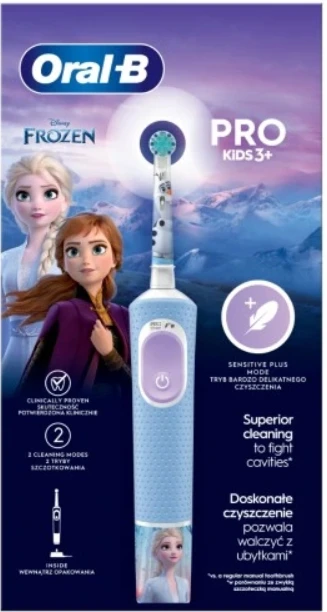 Braun D103.413.2K Vitality PRO Kids Elektrinis Dantų Šepetėlis 3+ Frozen