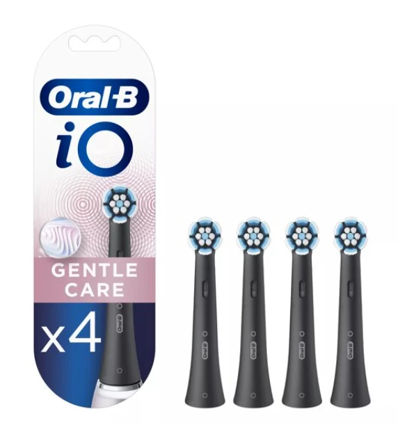 Dantų šepetėlis Braun SB-4 Oral-B iO Gentle Care Juodas keičiamos dantų šepetėlio galvutės 4 vnt.