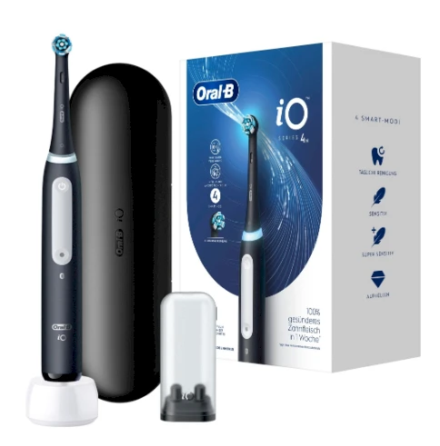 Elektrinis dantų šepetėlis Oral-B iO Series 4, juodos spalvos
