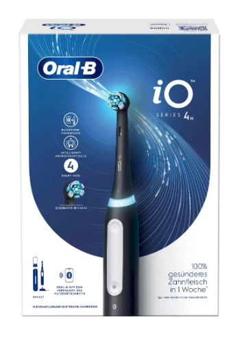 Elektrinis dantų šepetėlis Oral-B iO Series 4, juodos spalvos