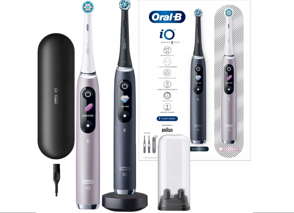 Dantų šepetėlis Braun Oral-B iO 9 Duo juoda/rožinė