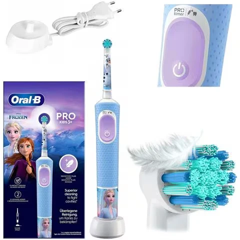 Oral-B | Elektrinis dantų šepetėlis | Vitality PRO Kids Frozen | Įkraunamas | For kids | Šepetėlių skaičius galvutės įeina 1 | Number of teeth brushing modes 2 | Mėlyna