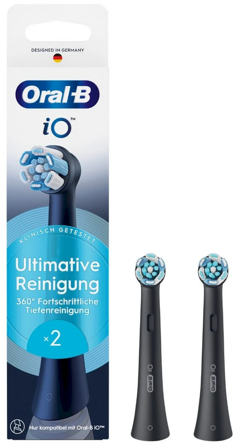 Oral-B iO Ultimate Clean juodos galvutės, 2 vnt.