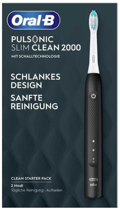 Elektrinis dantų šepetėlis Braun Oral-B Pulsonic Slim Clean 2000, Juodas