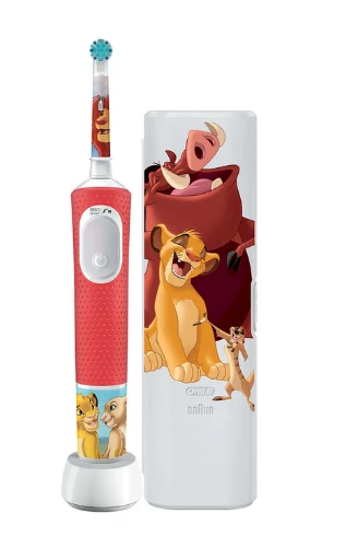 Dantų šepetėlis Oral-B Vitality Pro D103 Kids 3+ Lion King raudona
