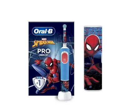 Dantų šepetėlis Oral-B Vitality Pro D103 Kids 3+ Spiderman mėlyna/raudona