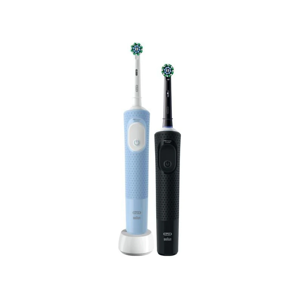 Braun Oral-B Vitality Pro Duo Adult Rotating-oscillating dantų šepetėlis Juodas, Mėlyna, Baltas