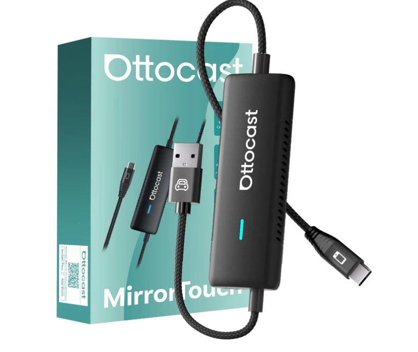 „Ottocast“ belaidis automobilio adapteris su „MirrorCast“