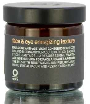 OWAY Face & Eye Energizing Texture senėjimą stabdanti emulsija veidui ir paakių sričiai, 50 ml