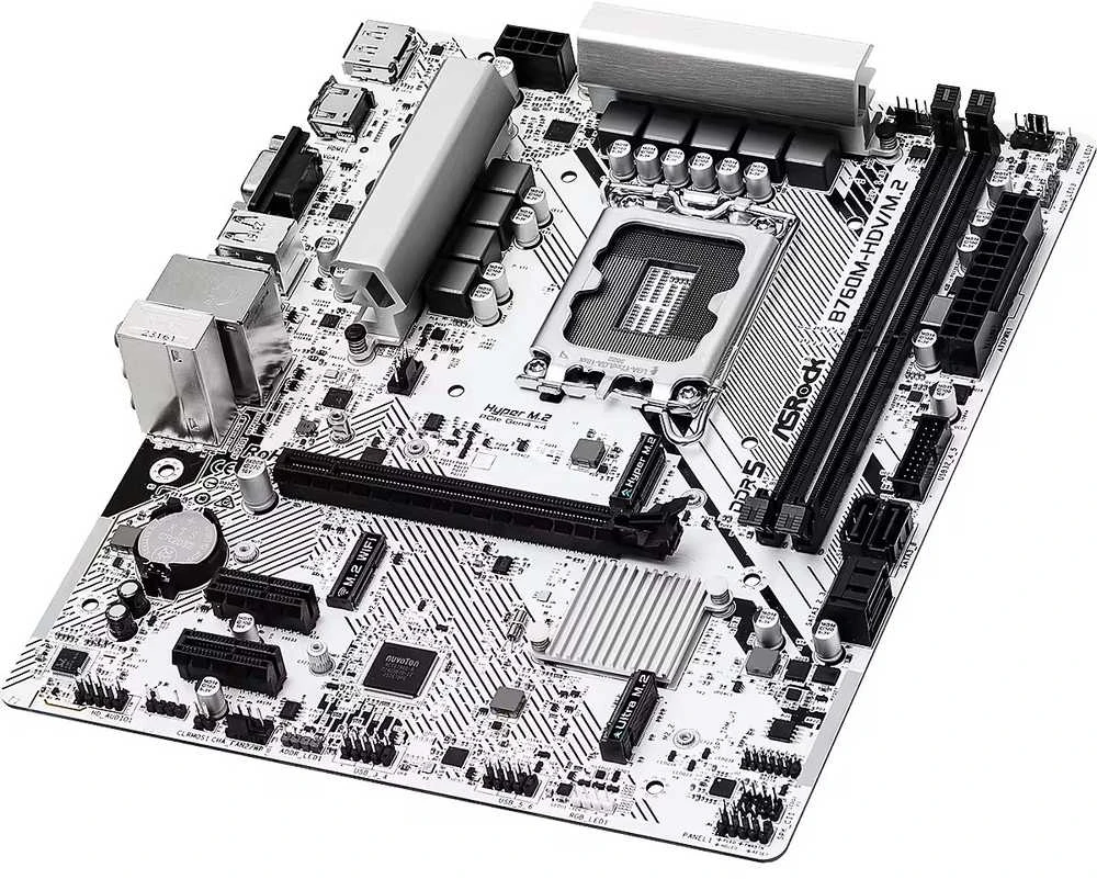 ASROCK B760M-HDV/M.2 mATX LGA1700 2xDDR5 1xPCIe 4.0 x16 LAN 1Gb/s
