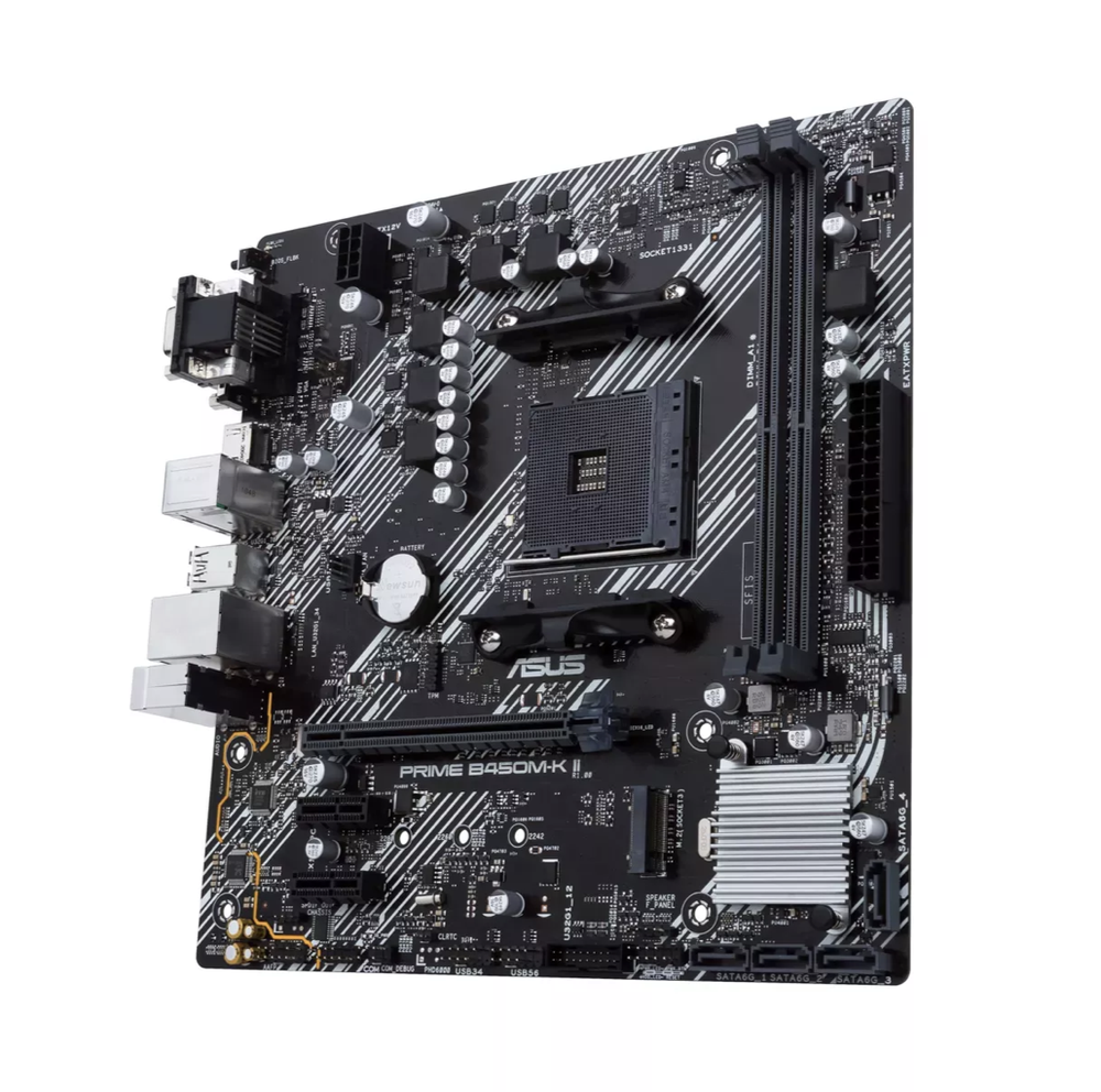 Pagrindinė plokštė Asus PRIME B450M-K II, Micro ATX, AM4, DDR4