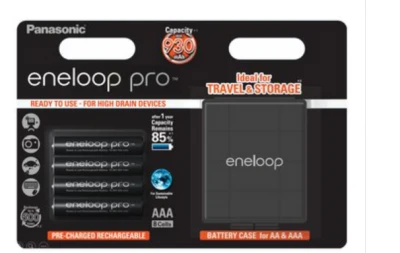 Įkraunamos baterijos Panasonic ENELOOP Pro BK-4HCDEC4BE, 930 mAh, 500 (4xAAA) dėžutėje