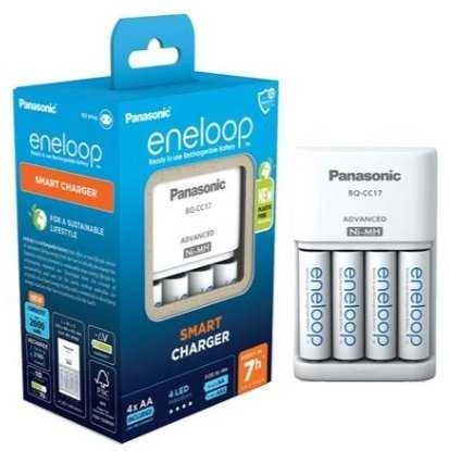 Panasonic Eneloop akumuliatorių įkroviklis su pakuote