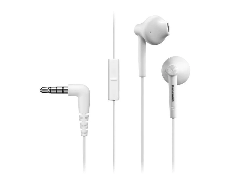 Į ausis įstatomos ausinės su mikrofonu Panasonic RP-TCM55E-W, Baltos