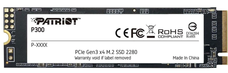 Kietasis vidinis diskas Patriot P300 M.2 PCIe Gen 3 x4 128GB SSD