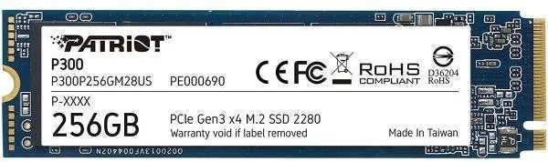 Kietasis vidinis diskas Patriot P300 M.2 PCIe Gen 3 x4 1TB SSD