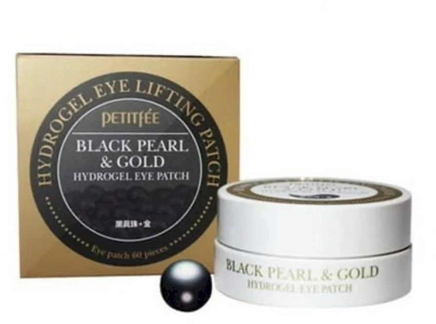 PETITFEE Black Pearl & Gold Hidrogelinės paakių pagalvėlės, 60 vnt.