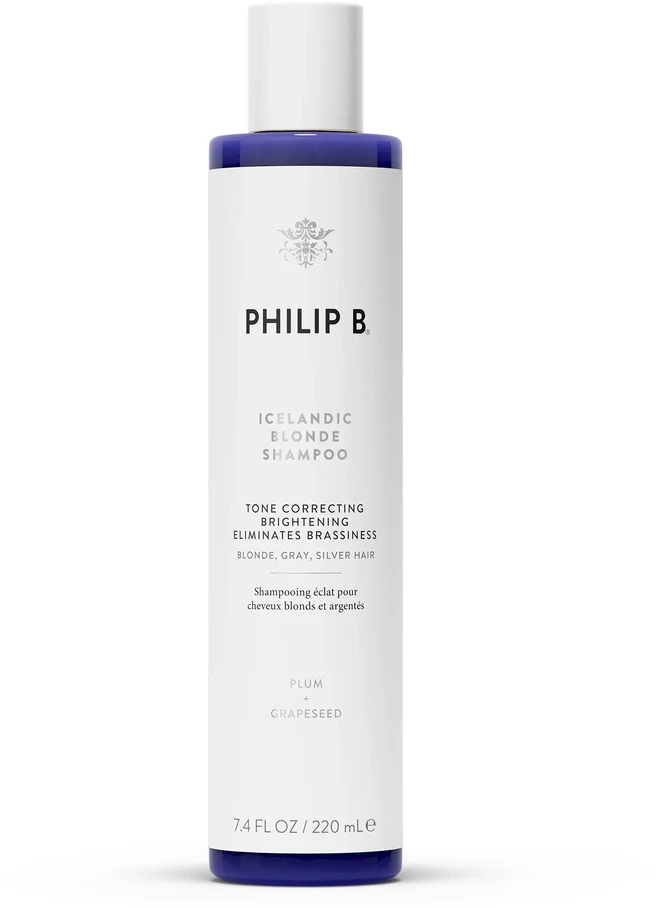 PHILIP B Icelandic Skirtas šviesiems plaukams Šampūnas šampūnas šviesiems ir žiliems plaukams, 947 ml