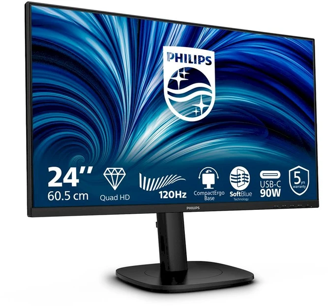 Monitorius „Philips 24B2U3601/00“ – 120 Hz | QHD | IPS | 23,8 colio | 4 ms