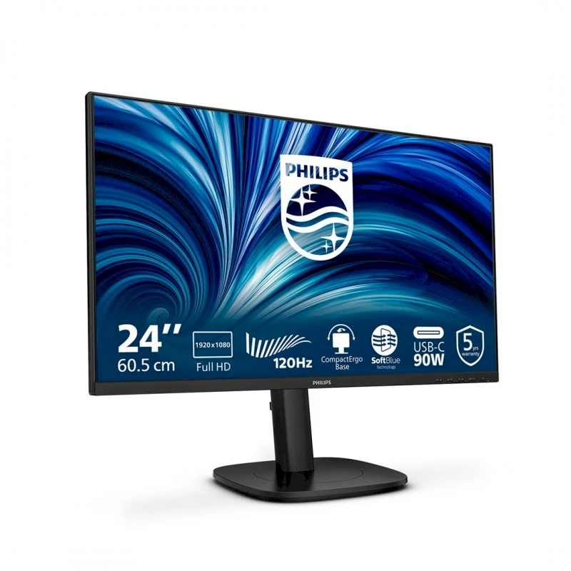 Monitorius Mmd monitoriai Ekranai PHILIPS 24B2U3301/00 23.8 colio IPS FHD 60Hz 300cd/m2 4ms HDMI 1.4 DP 1.4 USB-C USB-Ax4 RJ45 Garsiakalbiai Pasukami