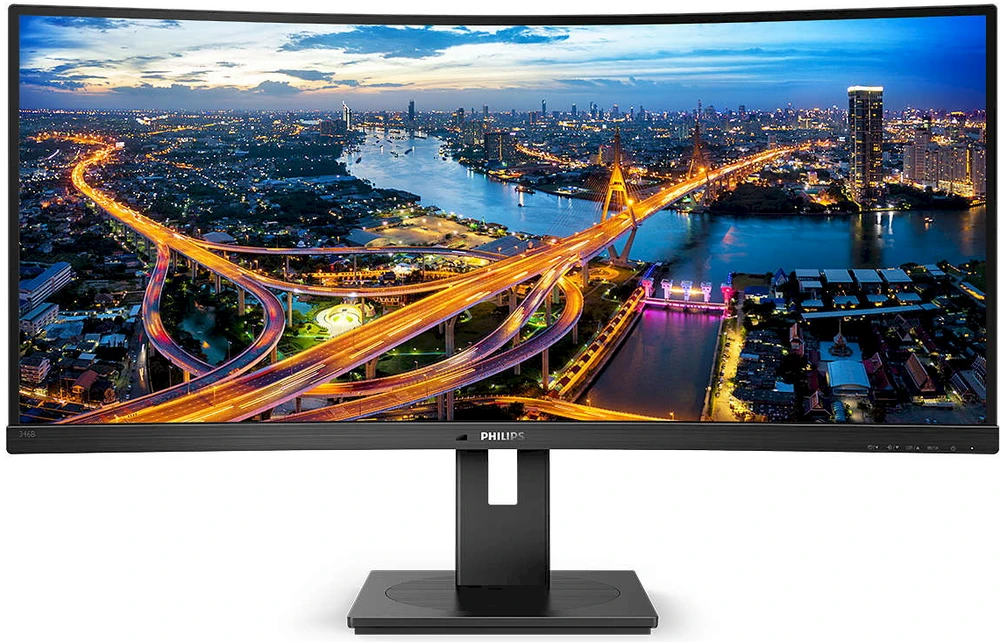 Monitorius Philips 346B1C/00, 34", VA, Lenktas, 3440 x 1440, 21:9, 5 ms, 100 Hz