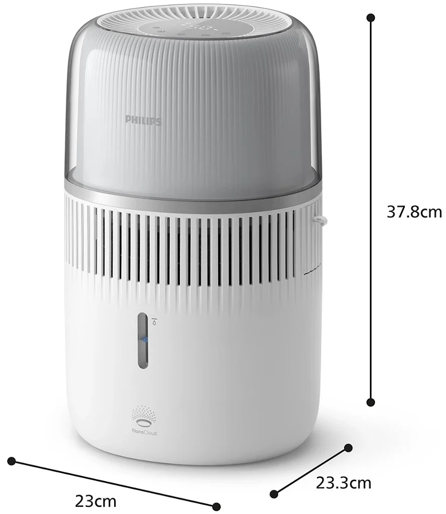 Philips | Oro drėkintuvas | HU5710/00 5000 serija | Vanduo bako talpa 4,5 l | Tinka iki 56 m² patalpoms | NanoCloud technologija | Drėkinimo našumas 400 ml/val. | Baltas
