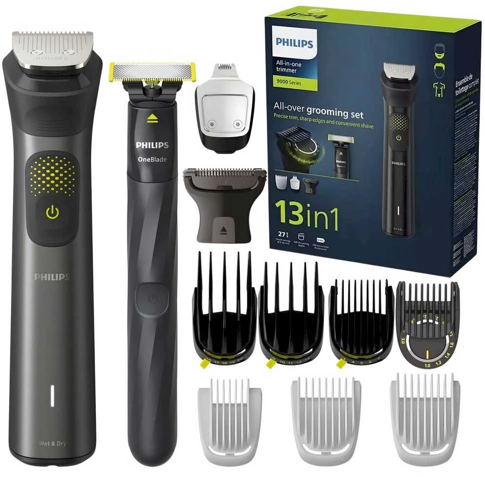 Barzdaskutė Philips MG9540/15 hair trimmers/clipper Pilkas 27 Lithium-Ion (Li-Ion)