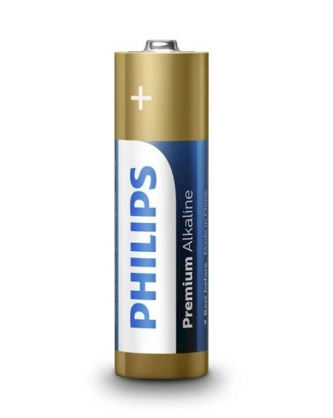 Philips AA baterija, aukso spalvos korpusas