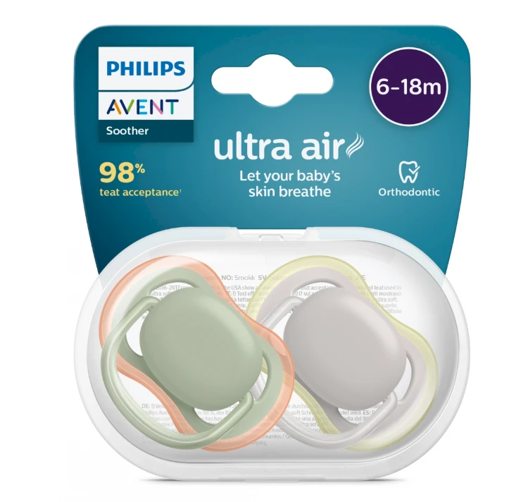 Philips AVENT SCF085/20 Ultra Air čiulptukas 6-18 žalia/pilka