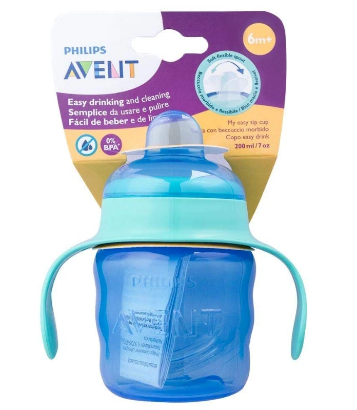Philips AVENT 200 ml 6+ mėn. EASY SIP neišsipilanti gertuvė, mėlyna