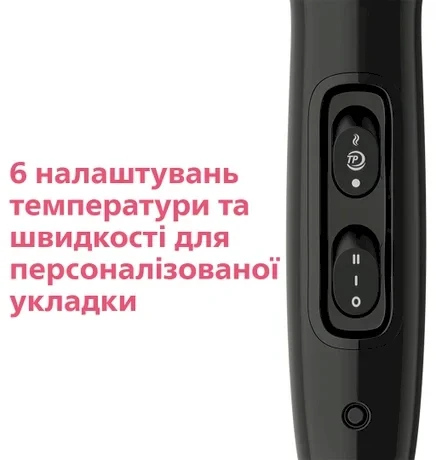 Plaukų džiovintuvas Philips DryCare „Pro“ BHD274/00, Juodos spalvos