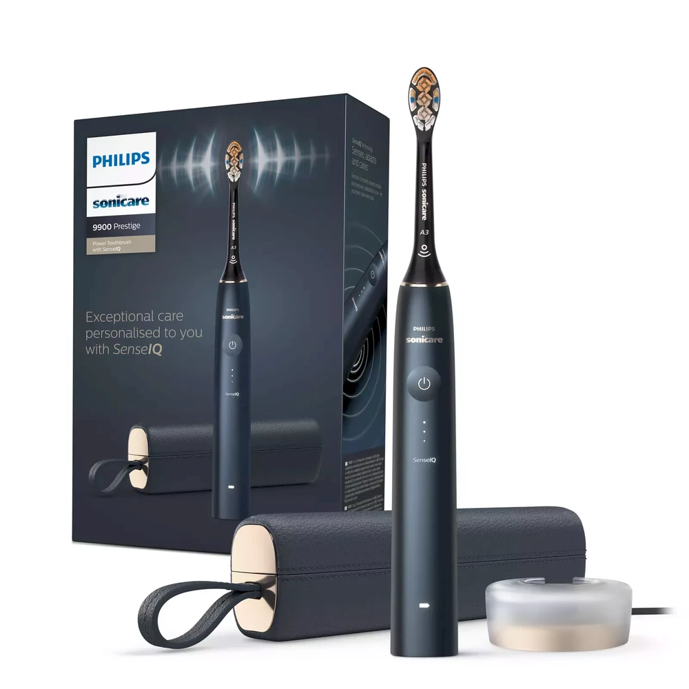 Elektrinis dantų šepetėlis Philips Sonicare DiamondClean Prestige 9900 HX9992/12, tamsiai mėlynas
