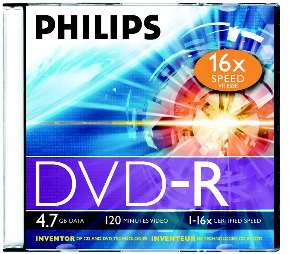 „Philips“ DVD-R 4,7 GB plonas dėklas