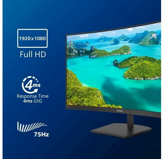 Monitorius Philips E Line 271E1SCA/00 68,6 cm (27"), Juodos spalvos