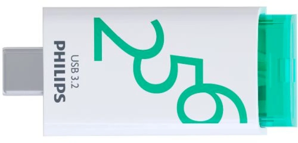 PHILIPS USB-C 3.2 Gen 1 atmintukas Click Spring Žalias 256GB