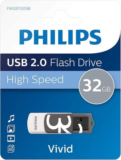 USB atmintinė „Philips Vivid Edition 2.0“, 32 GB (FM32FD05B/00)
