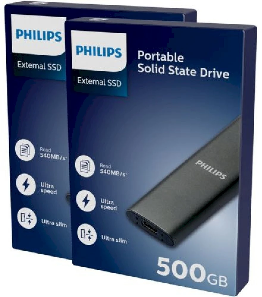 Kietasis diskas „Philips Ultra Speed Ball“ išorinis SSD diskas (FM50SS031P/00) 500 GB