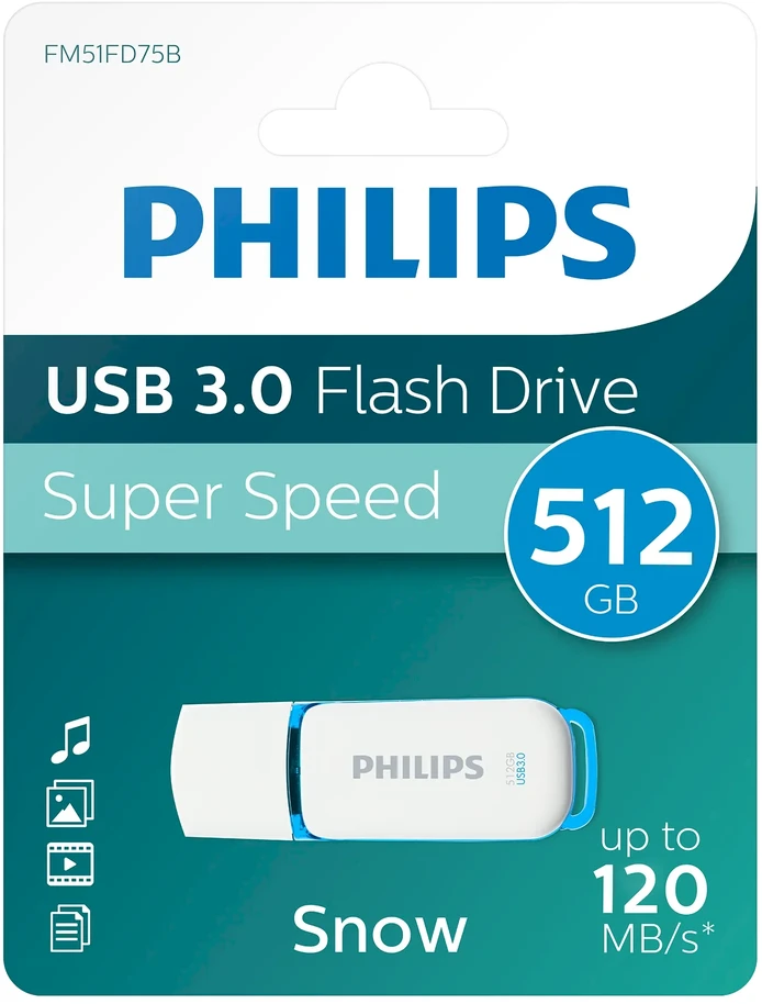 Philips USB 3.0 512GB Snow Edition Spring Žalias