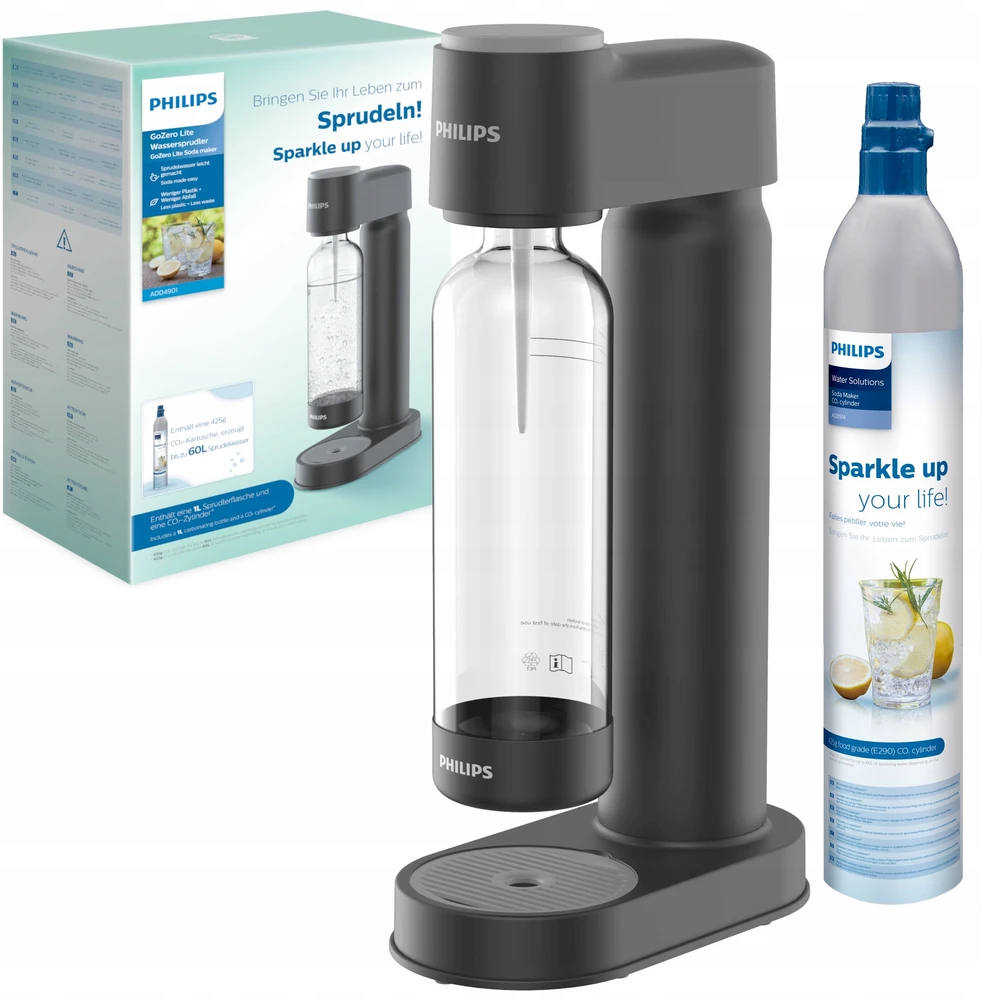 Philips GoZero Gazuotų gėrimų gaminimo aparatas (ADD4901BK/10)